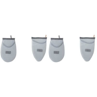 minkissy 4pcs Handheld Ironing Board Portable Mini Ironing Accessory - Cover Compact Design of Shirts Pants and More Grey
