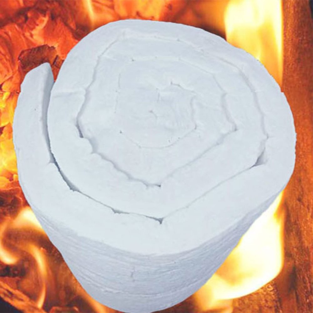 LFFH Ceramic Fiber Blanket, Temperature 1260 Durable Fiber Insulation Blanket,for Home Foundries, Knife Making, Fireplace, Propane Forge, Kiln, Wood Stove, Pizza Oven (Color : 0.61X15m 1cm)