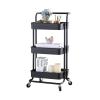 YMJR Metal Storage Trolley, Space-Saving Kitchen Rolling Cart, Organizer Shelf Living Room Rack view 1