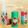 8 Pcs Christmas Car Tissue Holder with Facial Tissue Bulk Xmas Cylinder Tissues Boxes Travel Tissue Tubes for Car Tube Face Towel Holiday Tissue Box Round Container Napkins for Home view 3