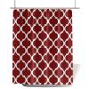 ZFUNCING Shower Curtain for Bathroom Moroccan Burgundy Red Geometric Abstract Art Waterproof Bath Curtains Grommet Shower Curtains with Hooks for Bathtubs Toilet Decor 60x72In Retro Lattice Seamless view 2