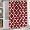 ZFUNCING Shower Curtain for Bathroom Moroccan Burgundy Red Geometric Abstract Art Waterproof Bath Curtains Grommet Shower Curtains with Hooks for Bathtubs Toilet Decor 60x72In Retro Lattice Seamless view 3