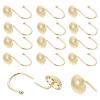 Beavorty 12pcs Semicircle Shower Curtain Hooks Stylish Frosted and Bathroom Hangers Easy to Install Space-Saving Drapery Accessories for Home Decor view 2