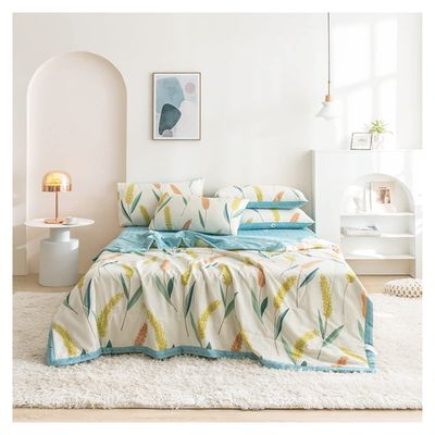 Bannr Blanket Queen Size Cute Print 100% Cotton Fabrics Cotton Filling Quilt Pink Quilted Quilts Travel Pillows (Color : 10, Size : 200x230cm 79x90inch)