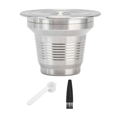 LANGshaw Stainless Steel Capsule Cup Reusable Harmless Coffee Capsule Filter With Brush Spoon Compatible For Dolce for Gusto Coffee Machine Accessories leisurely (Color : Type 3)
