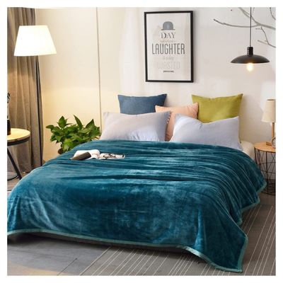 Blanket Queen Size Large Soft Warm Shaggy Blanket Sofa Double King Bed Blanket Travel Pillows (Color : Green, Size : 150x200cm)