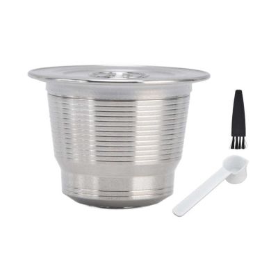 LANGshaw Stainless Steel Capsule Cup Reusable Harmless Coffee Capsule Filter With Brush Spoon Compatible For Dolce for Gusto Coffee Machine Accessories leisurely (Color : Type 2)