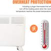 Vilobos Electric Space Heater,1500W Convection Heater with Adjustable Thermostat Freestanding/Wall Mounted, Portable Convection Heater with Wheels, LED Display 24H Timer, Quiet, Overheat Protection view 4