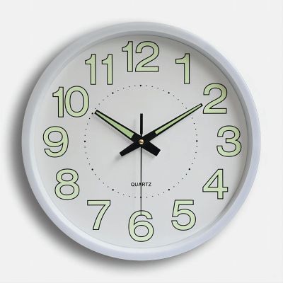 12IN Decorative Clocks,Wall Clock, Convenient,Wall Decoration,Decorative Clock for Home Kitchen Cafe Hotel Office (White)