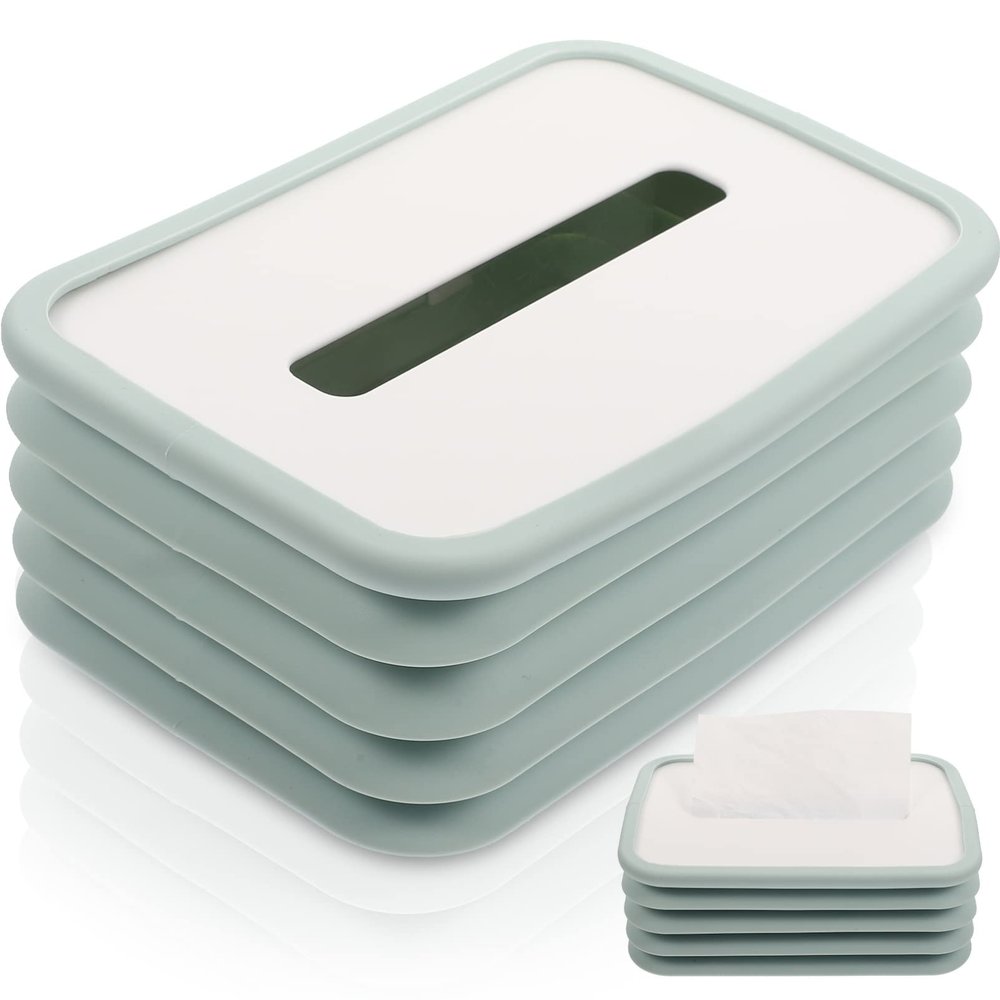 ABS Decor Foldable Silicone Tissue Box Holder for Office