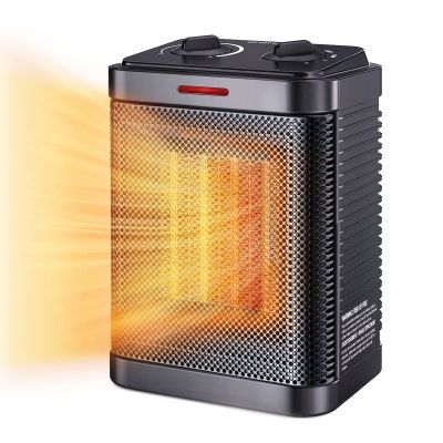 Space Heater for Indoor Use, 1500W PTC Ceramic Heater with Thermostat, Small Space Heater 2S Rapid Heating, 3 Modes, Electric Portable Heater with Safety Protection for Bedroom, Quiet Office