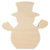Chunky Snowman Shelf Sitter 4-inch, Pack of 5 Blank Wooden Snowman Decor, Christmas Tiered Tray Decor for Winter Crafts, by Woodpeckers view 1