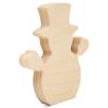 Chunky Snowman Shelf Sitter 4-inch, Pack of 5 Blank Wooden Snowman Decor, Christmas Tiered Tray Decor for Winter Crafts, by Woodpeckers view 4