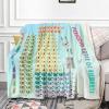 Periodic Table of Elements Throw Blankets for Chairs Bed Couch Dorm Fleece Soft Fluffy Luxury Flannel Blanket Oversize 120x90 Inches for Women Boys Girls, Gifts for a Science Themed Outdoor Camp view 1
