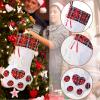 DegGod Personalized Christmas Pet Stocking with Names, 6 Pack 18 inches Dog Cat Paw Large Stocking Holders Gift Bag for Xmas Tree Hanging Decoration Home Fireplace Ornaments view 2