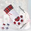 DegGod Personalized Christmas Pet Stocking with Names, 6 Pack 18 inches Dog Cat Paw Large Stocking Holders Gift Bag for Xmas Tree Hanging Decoration Home Fireplace Ornaments view 3