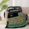 Periodic Table of Elements Throw Blankets for Chairs Bed Couch Dorm Fleece Soft Fluffy Luxury Flannel Blanket Oversize 120x90 Inches for Women Boys Girls, Gifts for a Science Themed Outdoor Camp view 2