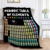 Periodic Table of Elements Throw Blankets for Chairs Bed Couch Dorm Fleece Soft Fluffy Luxury Flannel Blanket Oversize 120x90 Inches for Women Boys Girls, Gifts for a Science Themed Outdoor Camp view 4