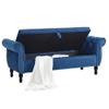 P PURLOVE Foot of Bed Storage Bench 63" Velvet Rectangular Storage Ottoman Sofa Stool Bench Buttons Tufted Window Benches with Nailhead Trimmed and Pillow for Bedroom,Living Room view 3