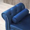 P PURLOVE Foot of Bed Storage Bench 63" Velvet Rectangular Storage Ottoman Sofa Stool Bench Buttons Tufted Window Benches with Nailhead Trimmed and Pillow for Bedroom,Living Room view 4