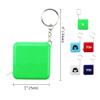 Muka 100 Pcs Custom Dual-Scale Tape Measure Keychain, 60 in/150cm Personalized Tape Measure-Blue-Full Color Print view 2
