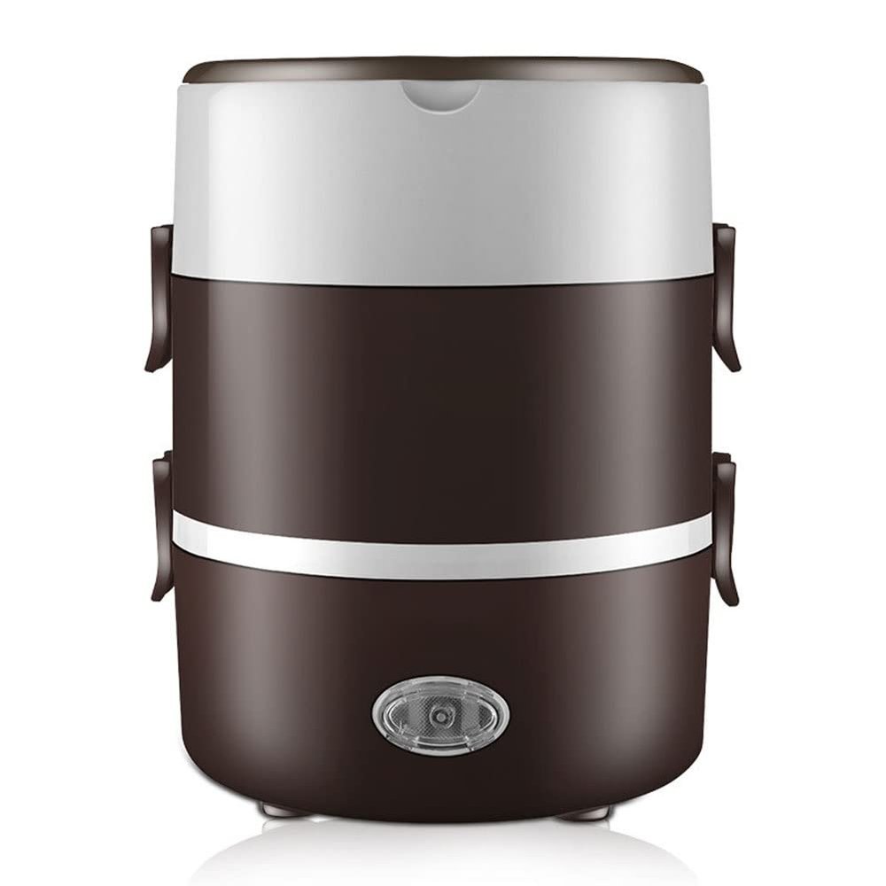 Feiyx Electric Lunch Box,2L Electric Cooking Lunch Box With Vacuum Preservation Function,With 304 Stainless Steel Tableware Food Steamer for Office and Home Kitchen Cooking rice hot rice artifact pot