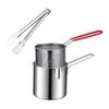 UPKOCH 1 Set Stainless Steel Fryer Deepen Milk Use Deep Fry Pot Kitchen Fry Pot Deep Frying Pot Household Fried Pot Fry with Basket Deep Fryer Tempura Frying Pot Frying view 1