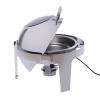 Roll Top Chafing Dish Buffet Set - Round Stainless Steel Buffet Server Kit Food Pan 6.3qt, Professional Chaffing Server Set for Catering Rolling Buffet Servers and Warmers view 1