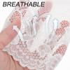 KALLORY Lace Arm Sleeves Lace Cover Sleeves Arm Sleeve Cover up for Man White Floral Sleeve Fingerless view 3