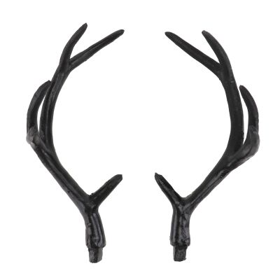ABOOFAN 2PCS Reindeer Horns Halloween Christmas Hair Hoop DIY Supply Deer Antlers Party Cosplay Costume Props 5.5 x 7 Inch