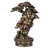 Pacific Giftware Ganesha Playing Music Under Tree Figurine, Gold view 1