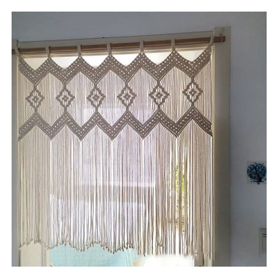 Bannr Blanket Queen Size Hand Woven Macrame Hanging Door Curtain Cotton Tassel Indoor Decoration Travel Pillows (Color : 4)