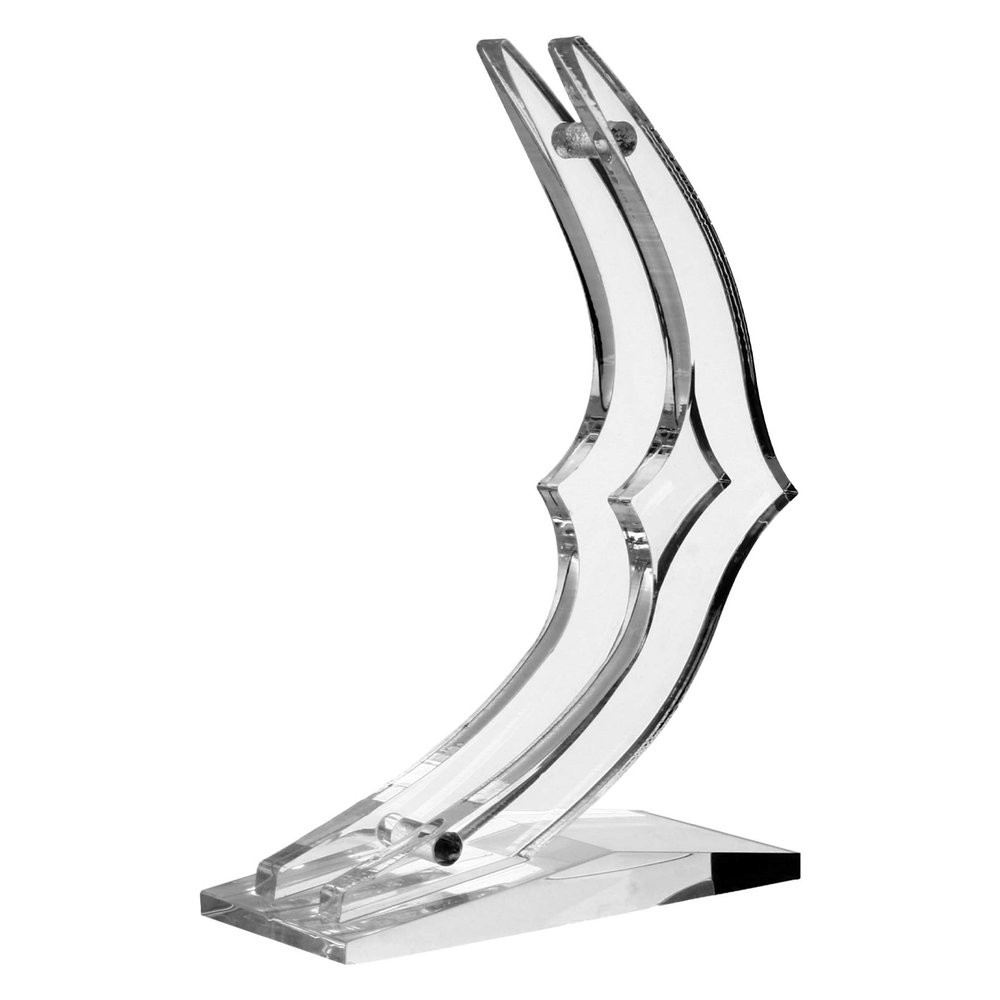 Cabilock 1pc Acrylic Rose Display Stand Transparent Flower Stem Holder Base for Home Office and Restaurant Decoration Unique Meniscus Design Artistic Floral Display