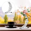 Cabilock 1pc Acrylic Rose Display Stand Transparent Flower Stem Holder Base for Home Office and Restaurant Decoration Unique Meniscus Design Artistic Floral Display view 3