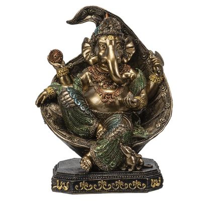 Pacific Giftware Seated Ganesha Figurine, Multicolor