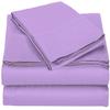 Silver Cotton 100% Egyptian Cotton 3-Piece Fitted Sheet Set 10 inch Deep Pocket 1000 Thread Count Soft & Silky Solid Pattern Size Twin XL, Lavender view 1