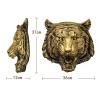 Wall Sculptures 3D Antique Copper Realistic Tiger Head Wall Sculpture, Animal Head Statues For Home Wall Decoration, Wall Mount Taxidermy Head view 2