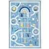Abeigoi Kids Play Mat 4x6Ft Large Hopscotch Car Rug for Boys Bedroom Playroom Carpet Soft Classroom Educational Learning Area Children Rug, Blue view 4