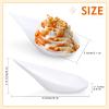 Gandeer 400 Pcs 4 Inch Plastic Appetizer Spoons Tasting Disposable Mini Appetizer Plates Tear Drop Serving Dessert Teardrop Asian Spoon for Party Dessert Dishes Catering(White) view 3