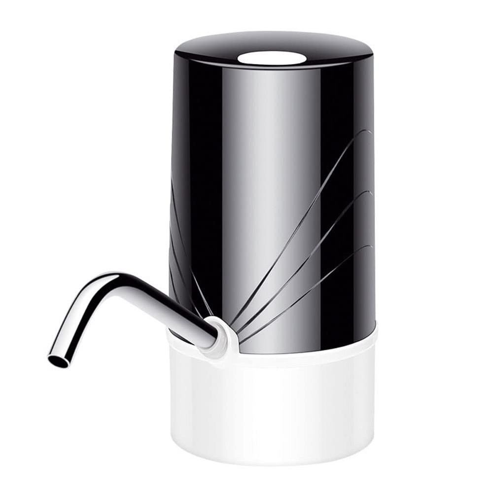 Feiyx Portable Water Bottle Pump,Automatic Drinking Fountain for Home Kitchen,Office,Camping,Universal USB Charging Water Bottle Pump (Color : Black)