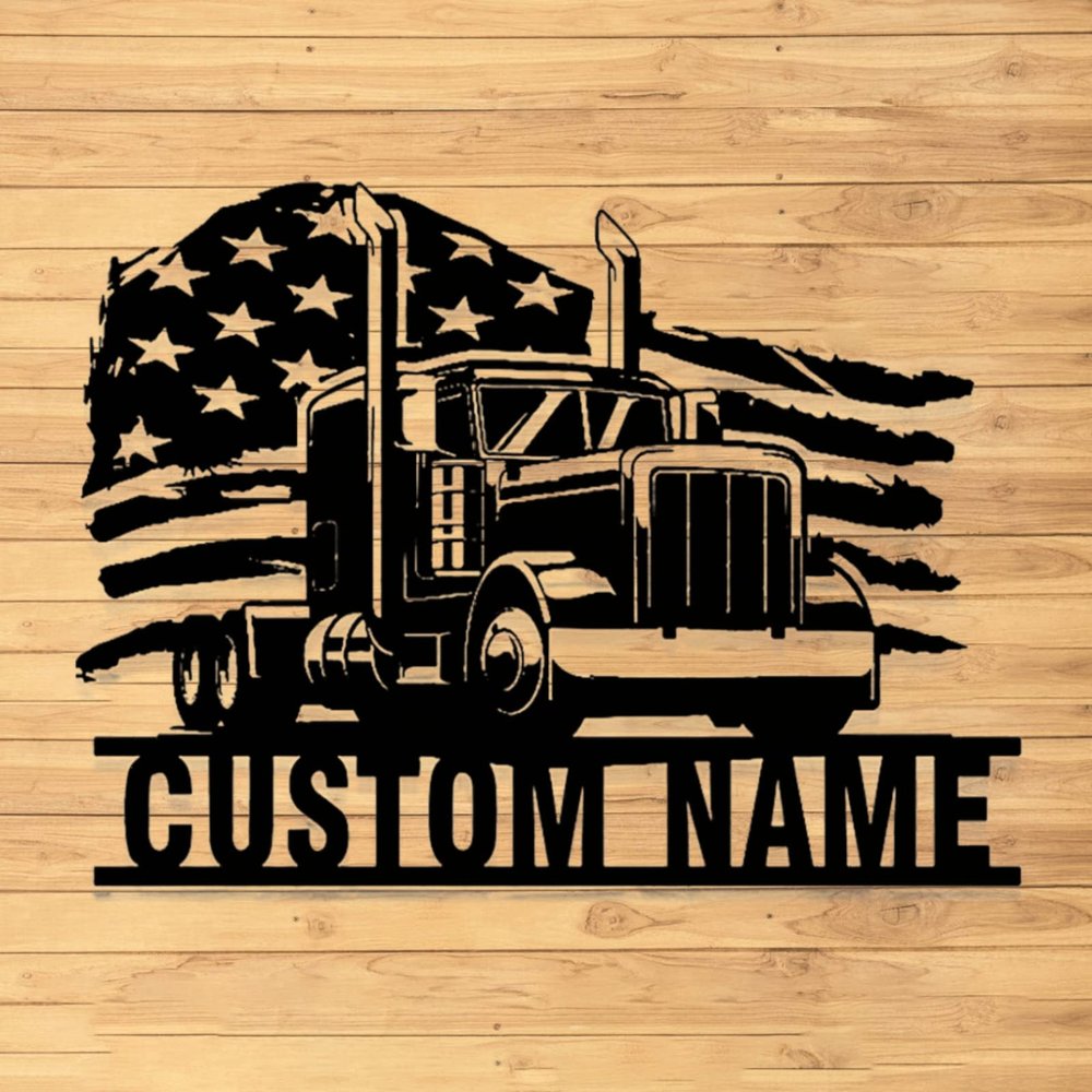 Custom Truck Metal Wall Sign - Personalized Truck Metal Wall Art - Truck Metal Wall Decor - Truck Driver Name Signs - Metal Home Decor - Indoor Signs
