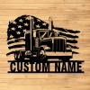 Custom Truck Metal Wall Sign - Personalized Truck Metal Wall Art - Truck Metal Wall Decor - Truck Driver Name Signs - Metal Home Decor - Indoor Signs view 1