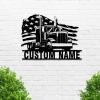 Custom Truck Metal Wall Sign - Personalized Truck Metal Wall Art - Truck Metal Wall Decor - Truck Driver Name Signs - Metal Home Decor - Indoor Signs view 2
