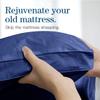 COONP Full Mattress Topper, Extra Thick Pillowtop, Cooling Plush Mattress Pad Cover Bed Topper Protector with 8-21 Inch Deep Pocket (Navy Blue, Full) view 4