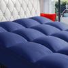 COONP Twin Mattress Topper, Extra Thick Pillowtop, Cooling Plush Mattress Pad Cover Bed Topper Protector with 8-21 Inch Deep Pocket (Navy Blue, Twin) view 1