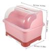Luxshiny Tableware Drainer Box Lid Kitchen Dish Drying Rack Cutlery Organizer Chopsticks Holder Multifunctional Dish Drainer Style view 2