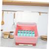 Luxshiny Tableware Drainer Box Lid Kitchen Dish Drying Rack Cutlery Organizer Chopsticks Holder Multifunctional Dish Drainer Style view 4