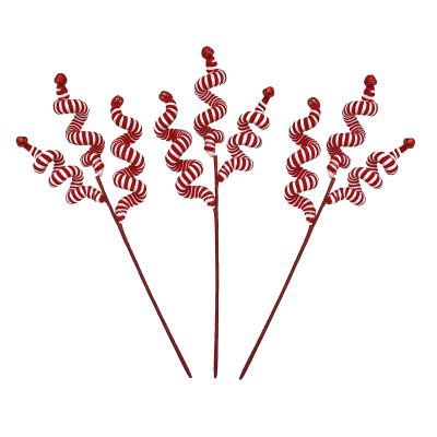 Algado 3Pcs Christmas Candy Picks,13.8 Inch Candy Cane Christmas Decorations,Red Christmas Candy Bell Tree Ornaments for Xmas Tree Decorations Home Office Party