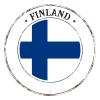 Finland National Flag Retro Metal Art Sign Rustic Chic Style Aluminum Round Tin Sign Wall Art Hanging Decor Rust Free Weatherproof Patriotic Metal Wreath Signs Finland for Cafe Pub Bar Porch 12x12in view 2