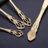 48 Piece Gold Silverware Set for 12 Durable 18/10 Stainless Steel Flatware Sets Vintage Hollow Handle Palace Design Kitchen Restaurant Weeding Cutlery Utensils Include Teaspoon Spoon Knife Fork view 2